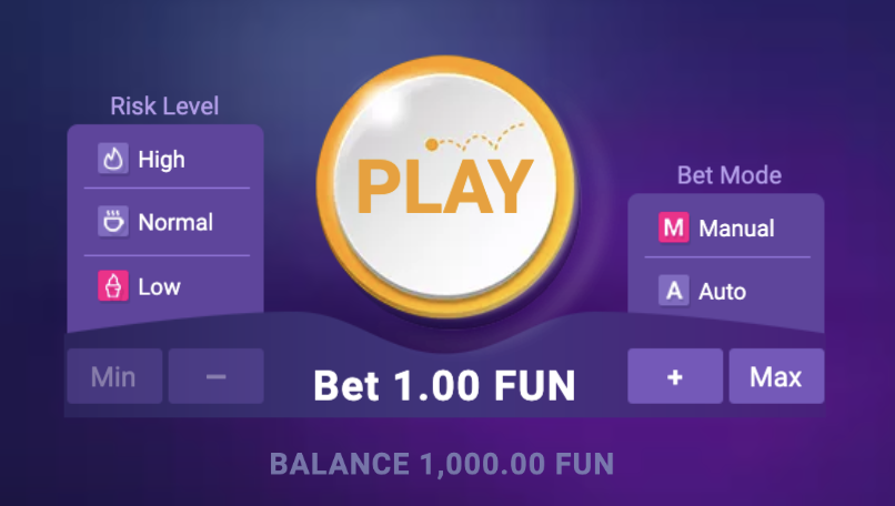 Plinko online casino'da kontrol düğmeleri